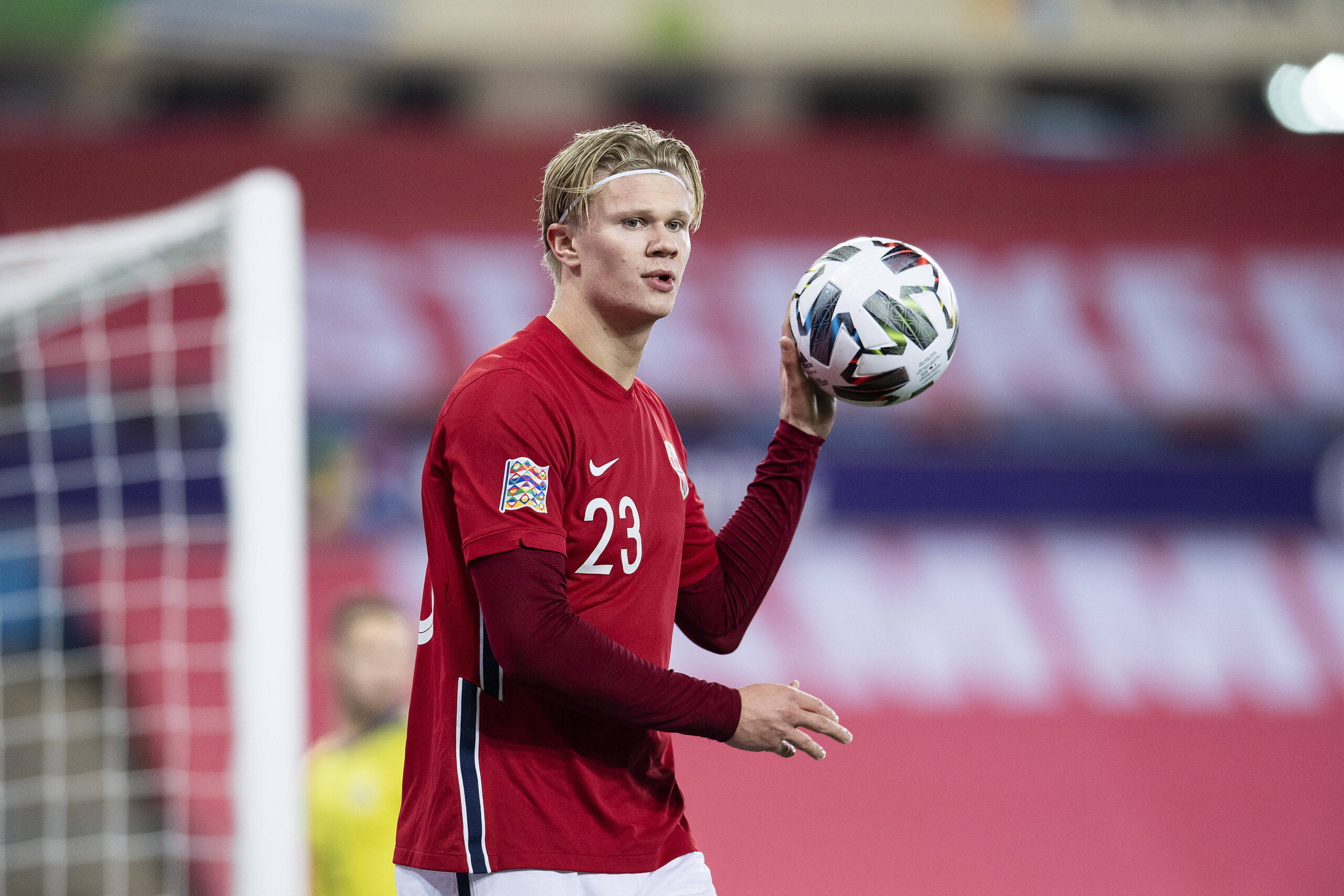 Erling Haaland attaquant de la Norvège et du Borussia Dortmund