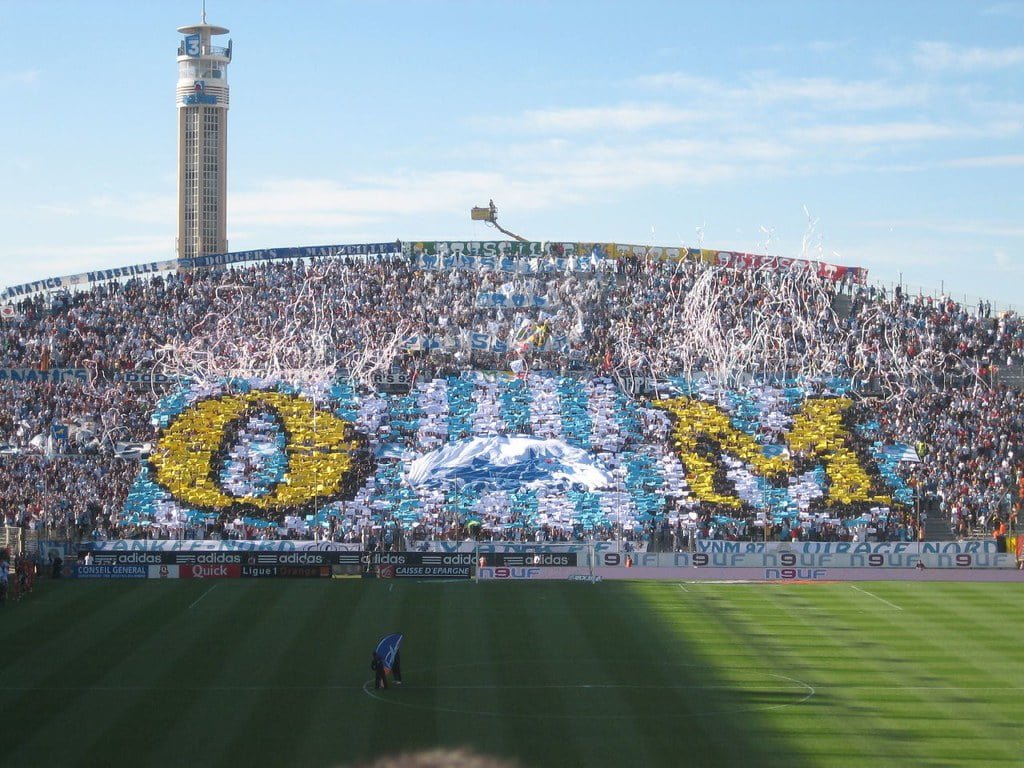 Supporters om dans le stade vélodrome