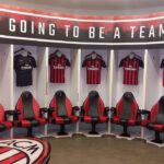 Le vestiaire du Milan AC à San Siro