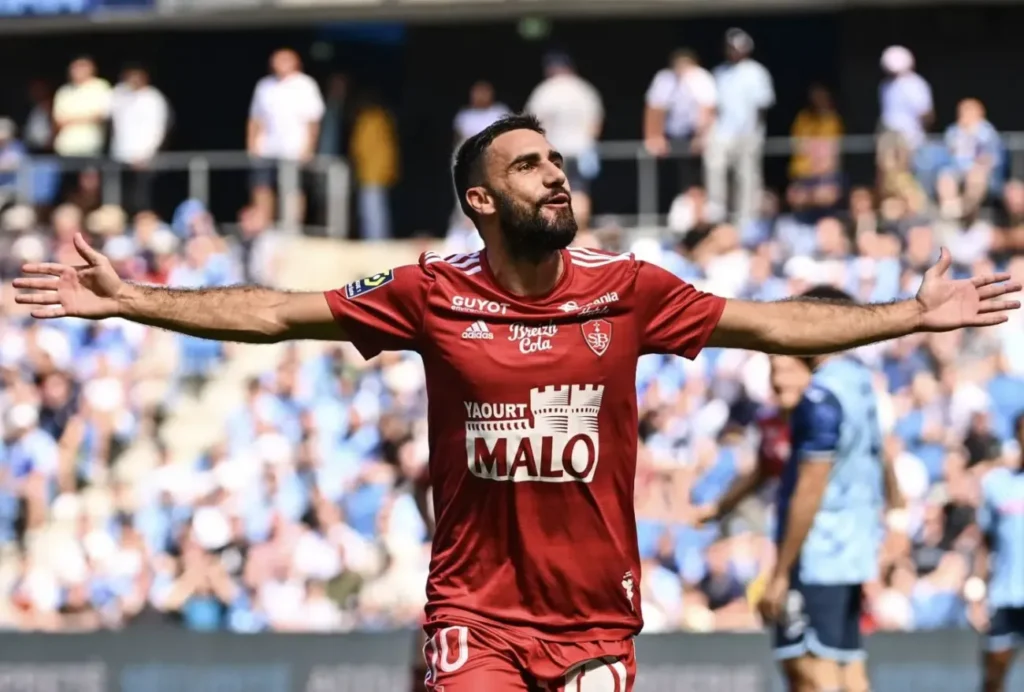 Romain Del Castillo, attaquant du Stade Brestois