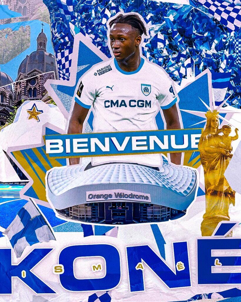 Ismaël Koné arrive à l'OM