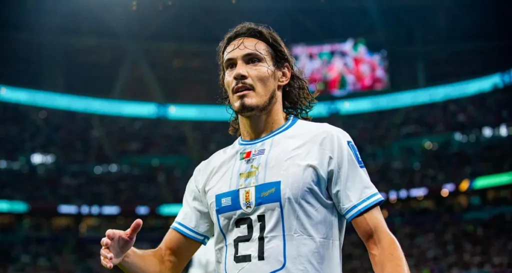 Edinson Cavani joueur de l'Uruguay